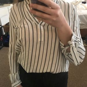 lucky brand striped blouse